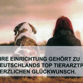 Ausgezeichnete TOP Tierarztpraxis 2020 in Deutschland Ausgezeichnete TOP Tierarztpraxis 2020 in Deutschland