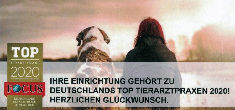 Ausgezeichnete TOP Tierarztpraxis 2020 in Deutschland Ausgezeichnete TOP Tierarztpraxis 2020 in Deutschland
